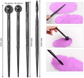 img 2 attached to YOTINO 18Pcs Polymer Modeling Clay Sculpting Tools: Perfect for Pottery Sculpture, Rock Painting, Art Carving, and Embossing