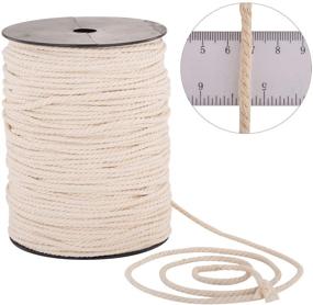 img 2 attached to 🧶 High-quality Macrame Cord: 4mm x 240yd, 100% Natural Cotton Rope for Handmade Plant Hangers & Wall Hangings