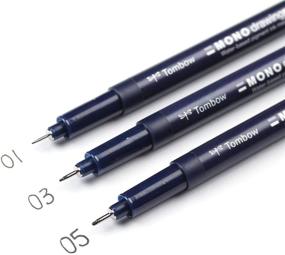 img 2 attached to Tombow 66403 MONO Drawing Pen 3-Pack: Achieve Precision and Detail with Multiple Tip Sizes - 01, 03, and 05