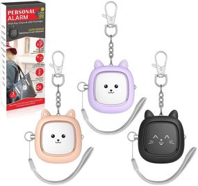 img 4 attached to Stay Safe with the Safe Sound Personal Alarm 3 Pack - 130 dB Loud Siren Song Emergency Safety Alarm Keychain with LED Light: Perfect Self Defense Siren - Safety Alarm for Women, Men, Children, Elderly (Black/Purple/Soft Pink)