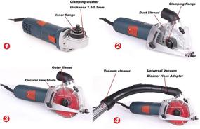 img 1 attached to 🪚 Dastool Dt1903 Dust Collector Attachment: Effective Cutting Dust Shroud for Angle Grinder 4-1/2 inch to 5 inch