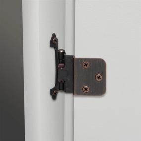 img 1 attached to 🔩 Amazon Basics 3/8 Inch Kitchen Inset Cabinet Door Hinge, Self-Closing, 1 Pair, Oil Rubbed Bronze, 10-Pack - Premium Hardware for Cabinet Doors