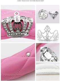 img 3 attached to 👑 Fangfei Crown Car Steering Wheel Cover with Bling Diamond for Girls &amp; Women - Cute and Pink, Made of Natural Latex, Non-Toxic and Odorless for Safe Driving (Pink - Diamonds)