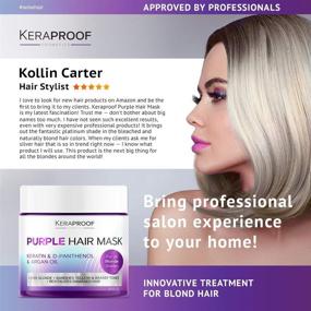 img 2 attached to 🟣 Purple Hair Mask: Top-rated Silver, Blonde & Colored Hair Treatment for Women & Men - No Yellow or Orange Shade! 10.15 Oz
