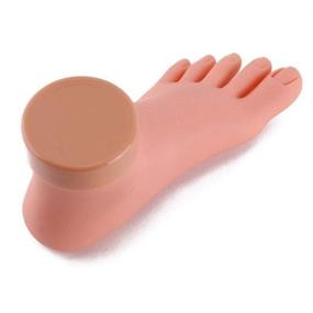 img 1 attached to Flexible and Movable Silicone Prosthetic Manicure Practice Foot Model for Enhanced Nail Art Training (#1)