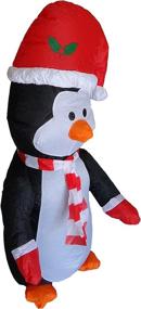 img 2 attached to 🐧 BZB Goods 4ft Christmas Inflatable Standing Penguin Yard Decoration - LED Lights Outdoor Indoor Holiday Decor, Lighted Blow up Yard Decor, Lawn Inflatables for Home & Family Outside