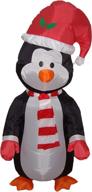 🐧 bzb goods 4ft christmas inflatable standing penguin yard decoration - led lights outdoor indoor holiday decor, lighted blow up yard decor, lawn inflatables for home & family outside логотип