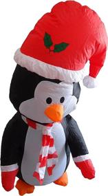 img 1 attached to 🐧 BZB Goods 4ft Christmas Inflatable Standing Penguin Yard Decoration - LED Lights Outdoor Indoor Holiday Decor, Lighted Blow up Yard Decor, Lawn Inflatables for Home & Family Outside