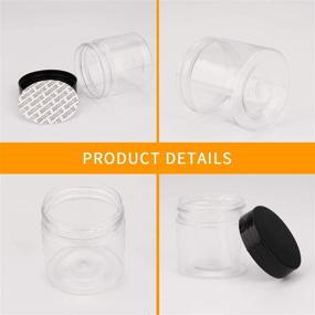 img 2 attached to 🔄 Durable 2.5 oz Accguan Plastic Jars - Clear Food Storage Containers (48 Pack)