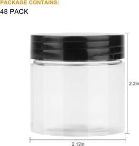 img 3 attached to 🔄 Durable 2.5 oz Accguan Plastic Jars - Clear Food Storage Containers (48 Pack)