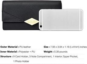 img 2 attached to 👛 Stylish Leather Trifold Wallet - Designer Women's Handbags & Wallets