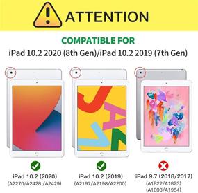 img 3 attached to 📱 ZtotopCase для нового iPad 9-го/8-го/7-го поколения - премиум-кожаный складной чехол с подставкой для iPad 10.2 дюйма 2021/2020/2019 - Джинсовый черный