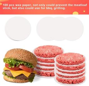 img 1 attached to 🍔 Luxiv 3 in 1 Burger Press: Make Perfect Stuffed Burgers with Non-Stick Sliders - Includes 100p Burger Paper for BBQ (Black)