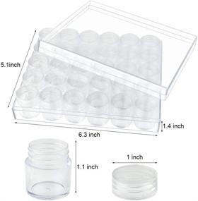 img 3 attached to 📦 Yookat 2 Pack Embroidery Diamond Storage Box with 60PCS Small Clear Plastic Bead Containers - DIY Art Craft Organizer for Diamond Beads (Medium)