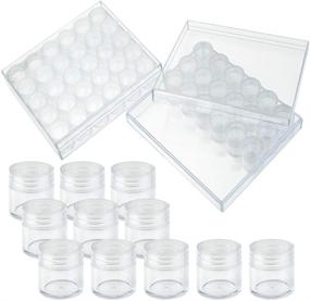img 4 attached to 📦 Yookat 2 Pack Embroidery Diamond Storage Box with 60PCS Small Clear Plastic Bead Containers - DIY Art Craft Organizer for Diamond Beads (Medium)