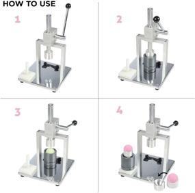 img 2 attached to 🛁 Milliard Stainless Steel Bath Bomb Press - DIY & Commercial Use, 2 Aluminum Molds Included (Assembly Required)