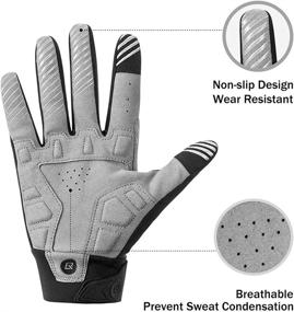 img 1 attached to ROCKBROS Cycling Gloves: Full Finger Biking Gloves for Men - Ideal for Motocycle and Mountain Biking