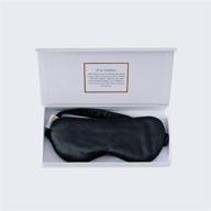 😴 zimasilk 100% mulberry silk sleep mask - 22 momme, filled with pure silk, silk wrapping strap - super soft & comfortable eye mask for sleeping (black) logo