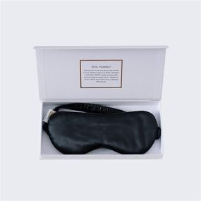 img 4 attached to 😴 ZIMASILK 100% Mulberry Silk Sleep Mask - 22 Momme, Filled with Pure Silk, Silk Wrapping Strap - Super Soft & Comfortable Eye Mask for Sleeping (Black)