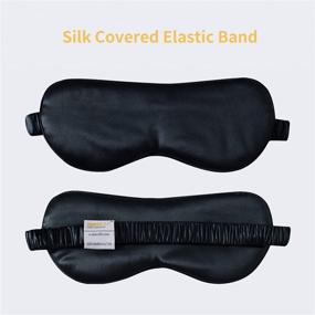 img 3 attached to 😴 ZIMASILK 100% Mulberry Silk Sleep Mask - 22 Momme, Filled with Pure Silk, Silk Wrapping Strap - Super Soft & Comfortable Eye Mask for Sleeping (Black)