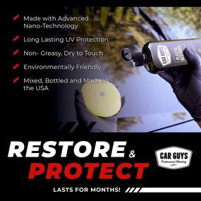 img 3 attached to 🚗 CAR GUYS Plastic Restorer - Restore Rubber, Vinyl, and Plastic to Life! - 8 Oz Kit