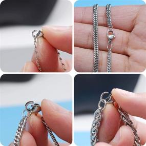 img 1 attached to Versatile 60 PCS Stainless Steel Lobster Claw Clasps & 200 PCS Jump Rings Set: Ideal for Jewelry Making