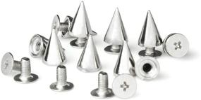 img 4 attached to Bastex 205pcs Studs and Spikes: Metal Punk Studs and Spikes for Clothing, DIY Leather Craft, and Jacket Complete with Bullet Cone Spike and Screw Back Options