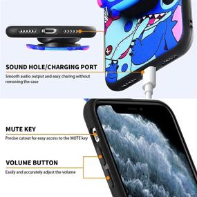 img 2 attached to HikerClub Galaxy S21 5G Case - Stitch Phone Case 3D Cartoon Protective Cover Cute Soft Silicone Case With Phone Stand And Detachable Long Lanyard For Children Girls (Stitch