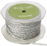 may arts ✨ ribbon, metallic silver string logo