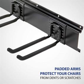 img 2 attached to 🪑 RaxGo Chair Storage Rack: Wall Mounted Folding Chairs Organizer and Hanger System for Home, Garage – Heavy Duty Solution