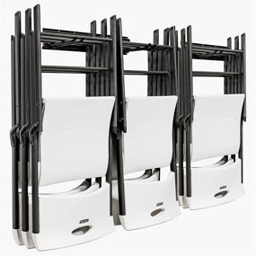 img 4 attached to 🪑 RaxGo Chair Storage Rack: Wall Mounted Folding Chairs Organizer and Hanger System for Home, Garage – Heavy Duty Solution