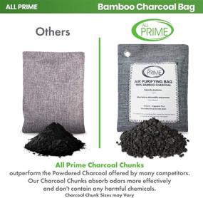 img 3 attached to All Prime Bamboo Charcoal Bags Odor Absorber - 4 Pack: Large 500g Bags for Powerful Natural Odor Elimination and Air Purification - Charcoal Deodorizer and Activated Charcoal Odor Absorber for Home Use