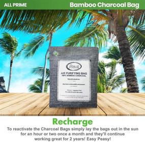 img 1 attached to All Prime Bamboo Charcoal Bags Odor Absorber - 4 Pack: Large 500g Bags for Powerful Natural Odor Elimination and Air Purification - Charcoal Deodorizer and Activated Charcoal Odor Absorber for Home Use