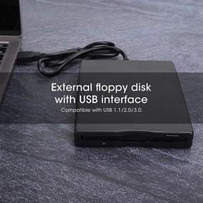 img 1 attached to 🖥️ Portable USB Floppy Drive: External Disk with Card Reader for Windows 10/7/Vista/Win 8/XP/ME/2000/SE/98 - Computer Accessory