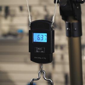 img 2 attached to Venzo Backlit LCD Display Bike Digital Hanging Hooks Portable Scale 50kg/110lb with Double Balance Hooks