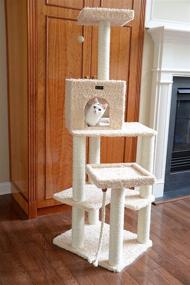 img 2 attached to 🐱 Armarkat Beige Classic Cat Tree - 69" Height (Model A6902) - Enhanced for SEO