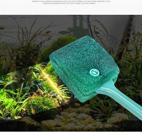 img 2 attached to 🧽 Set of 3 Non-Slip Handle Double-Sided Aquarium Fish Tank Algae Cleaning Brushes with Sponge Scrubber Cleaner - Ideal for Glass Aquariums and Home Kitchen