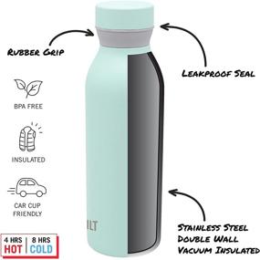 img 2 attached to BUILT Cascade Water Bottle, 18 oz, Mint - Enhanced for SEO