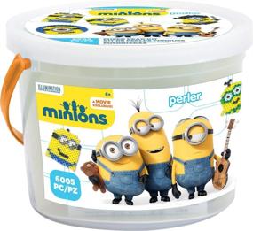 img 1 attached to 🌈 Unleash Your Creativity with Perler Beads 80-42922 Minions Perler 6000 Bead Activity Bucket in Vivid Yellow!