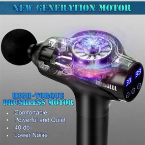 img 1 attached to 🔫 GGLLL Percussion Massage Gun for Athletes - Deep Tissue Massage Gun for Pain Relief with 30 Speeds - Professional Electric Handheld Body Massager Gun for Back, Neck, Legs (Black)