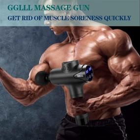 img 3 attached to 🔫 GGLLL Percussion Massage Gun for Athletes - Deep Tissue Massage Gun for Pain Relief with 30 Speeds - Professional Electric Handheld Body Massager Gun for Back, Neck, Legs (Black)