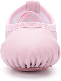 img 1 attached to 🩰 Optimized: Ambershine Genuine Leather Ballet Shoes for Girls/Toddlers/Kids | Ballet Slippers/Dance Shoes with Full Soles