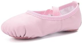 img 2 attached to 🩰 Optimized: Ambershine Genuine Leather Ballet Shoes for Girls/Toddlers/Kids | Ballet Slippers/Dance Shoes with Full Soles