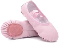🩰 optimized: ambershine genuine leather ballet shoes for girls/toddlers/kids | ballet slippers/dance shoes with full soles logo