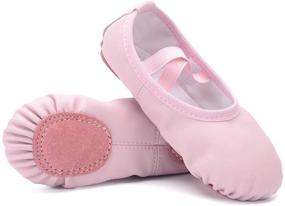 img 4 attached to 🩰 Optimized: Ambershine Genuine Leather Ballet Shoes for Girls/Toddlers/Kids | Ballet Slippers/Dance Shoes with Full Soles