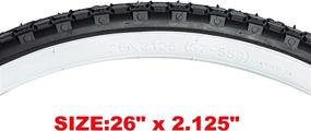 img 1 attached to 🚲 ZUKKA Bike Tire: 26" x 2.125" Beach Cruiser Folding Replacement Tire - White Side Wall and Black