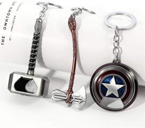 img 3 attached to 🔑 Sio & Tan Keychain Bottle Opener Collection: Mjolnir, Captain America Shield, Thor Hammer, Axe & Stormbreaker