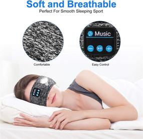 img 2 attached to 😴 Sleep Headphones Bluetooth Headband: Noise-Canceling Wireless Music Headbands for Sleeping, Workout, Running, Yoga - Long Time Play Sleep Earbuds - Ultra-Thin Stereo Speakers - Perfect Gift