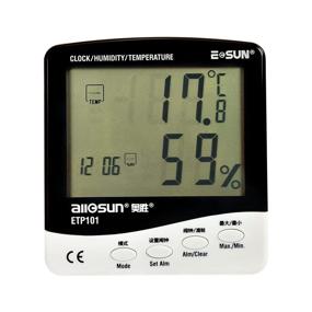 img 4 attached to ALLOSUN Thermo Hygrometer Temperature Moisture Function