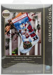 img 1 attached to 🎄 Add Festive Magic to Your Home with Dimensions Needlecrafts Holiday Glow Stocking Cross Stitch Kit